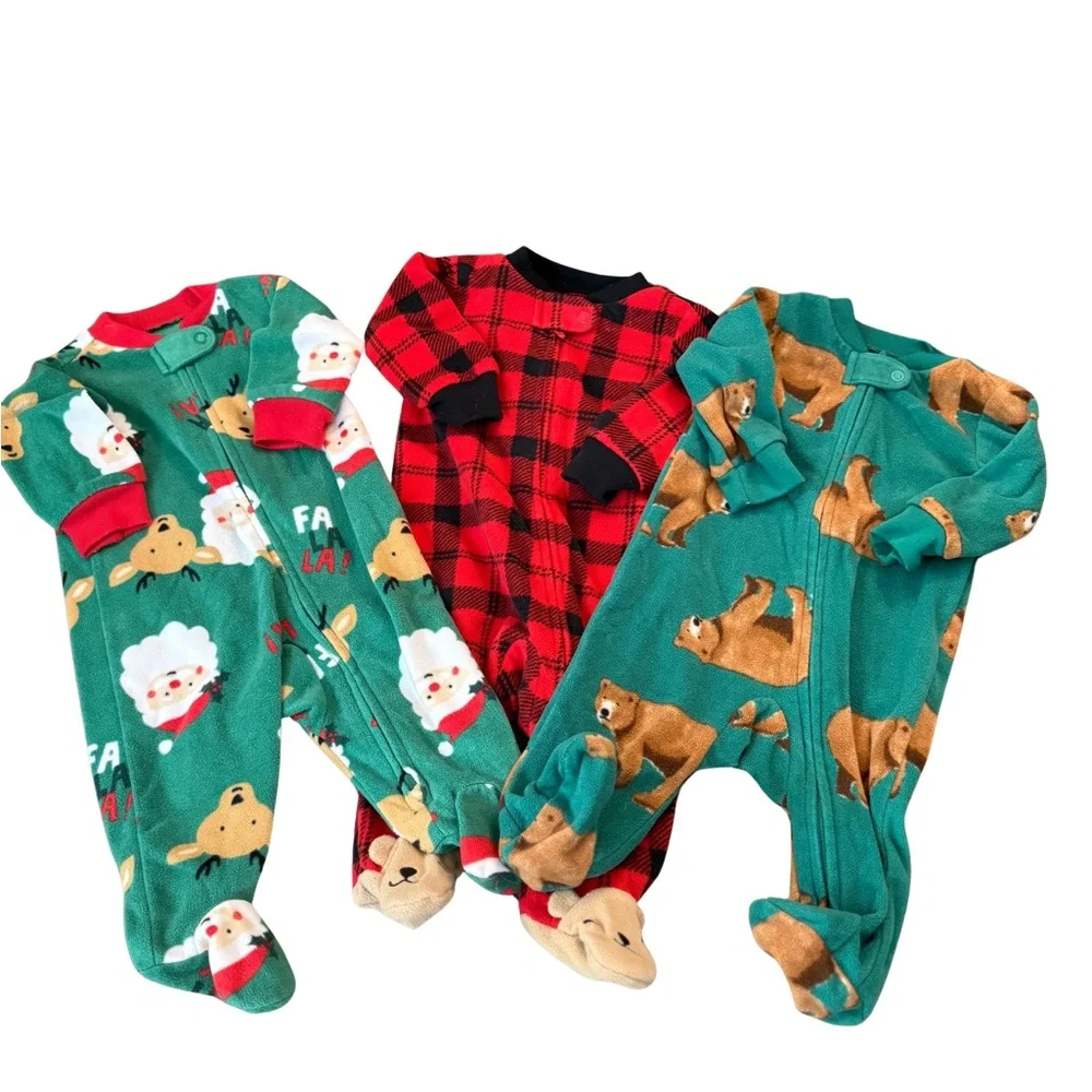 Carter's Festive Kids One Piece Set - Santa, Plaid, Bear